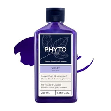 Phyto Violet Shampoo Anti Ingiallimento per Capelli Grigi, Bianchi, Decolorati. Neutralizza i Riflessi Gialli, Formato da 250 ml