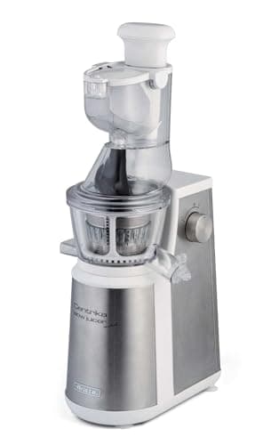 Ariete 177 Centrika Slow Juicer Metal - Estrattore di Succo - Tappo antigoccia - Acciaio Inox - 400 Watt - Argento