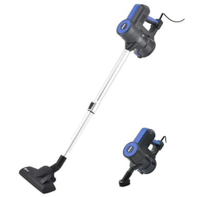 Akitas S12 Scopa Elettrica con filo 2 in 1 Aspirapolvere e Aspira Briciole, Filtro HEPA, Tecnologia ciclonica, Senza sacco, Spazzola tradizionale, Tubo telescopico, Blue