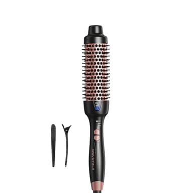 Wavytalk Thermal Brush Spazzola Termica, Spazzola Arricciante Ionica da 38mm Riscaldata per Creare Ricci Naturali, Spazzola Rotonda per Capelli Calda per un Blowout Express, Dual Voltage.