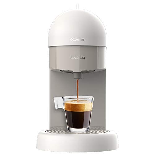 Cecotec Macchina del caffè Express Cumbia Capricciosa White. Compatta,19 bar, 1100W, per caffè macinato e cialde ESE, Serbatoio 600 ml, Tecnologia ForceAroma, Indicatore Luminoso