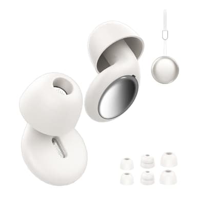 VKROBAG Tappi Orecchie Dormire, 35dB Tappi per Orecchie Antirumore, Riutilizzabile Tappi Orecchie Silicone, 4 paia di tappi orecchie, S/M/L, per Lavoro, Feste, Concentrazione, Concerti, Bianco