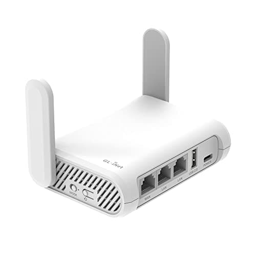 GL.iNet GL-SFT1200 (Opale) Router WiFi da viaggio sicuro – Internet wireless Gigabit dual band AC1200 | IPv6 | USB 2.0 | MU-MIMO | DDR3 |128 MB Ram | Ponte Ripetitore | Modalità punto di accesso