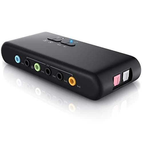CSL - Scheda audio USB esterna DTS Dolby 7.1 compatibile Win 8 uscite - 2 x MIC IN - Registrazione e riproduzione contemporanea - 1x SPDIF IN e OUT - LINE IN e LINE OUT Jack da 3,5mm