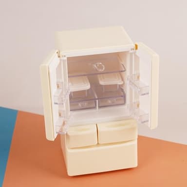 KARLOR Mini frigo, mini frigo, mini mobili per casa delle bambole in miniatura, modello in miniatura, scena della cucina, mobili per casa delle bambole 1:12 mobili per bambole decorazione casa delle