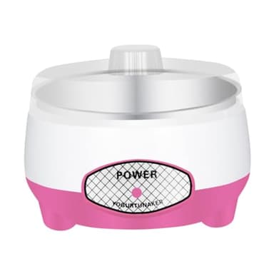 perfk Yogurtiera Utensili per yogurt fai-da-te 15W Domestico a basso rumore Regali per adulti Risparmio energetico, Macchina automatica per yogurt, Fodera in PP rosa