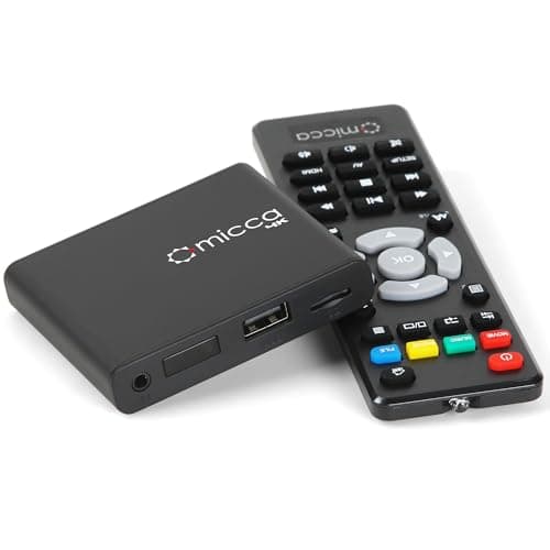 Micca Lettore Multimediale 4K Ultra-HD per USB e MicroSD, Riproduzione Automatica, Supporto H.265/HEVC, H.264/AVC, MP4, MKV, MP3, JPG, Uscita HDMI 4K e AV Analogico, Segnaletica Digitale