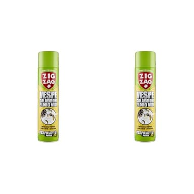 Zig Zag, Vespaio Power, Insetticida per Vespe e Calabroni, Spray ad azione immediata, Colpisce fino a 6 metri, 600 ml (Confezione da 2)