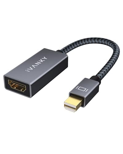 IVANKY Adattatore Mini DisplayPort (Thunderbolt) a HDMI, Adattatore Mini DP a HDMI (Connettori Placcati Oro) Compatibile con MacBook Air/Pro, Microsoft Surface Pro, monitor, proiettore e altri
