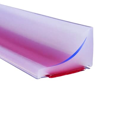 100CM Autoadesiva Silicone Doccia per Acqua Barriera,Bordo Doccia Vasca da Bagno Barriera Pieghevole Profilo,Striscia di Ritenzione Bagno,Paratie Antiallagamento Porta,Guarnizione Doccia(Trasparente)
