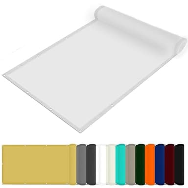 Telo di Ricambio per Ombrellone 240 x 250 cm Impermeabile Rete Ombreggiante Tenda Traspirante in Pes per Protezione Dai Raggi UV Adatte per Piscina Feste e Spazi Esterni, Bianco