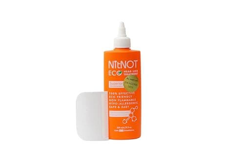 NitNOT - Trattamento pidocchi e Lendini Forte, per Bambini e Adulti, 200 ml, uccide il 100% dei pidocchi e delle uova. facile e sicuro da usare