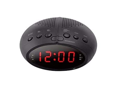 DISCORAMA RADIO SVEGLIA DIGITALE CON DISPLAY LED, RADIOSVEGLIA FM ALLARME CON FUNZIONE SNOOZE, RADIOSVEGLIA DA COMODINO DIGITALE