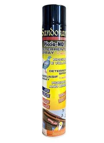 Sandokan Repellente per piccioni Piccio-No! Allontana piccioni e volatili - Dissuasore Disabituante Deterrente Spray