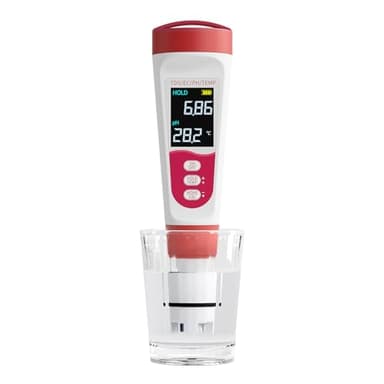 Flysocks pH Metro 4 In 1, Tester di Qualità dell'acqua per Ph/Tds/Ec/Temperatura, pH Metro Digitale IP67 con Calibrazione Automatica e LCD Retroilluminato per Idroponi, Giardino
