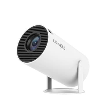 LQWELL® Proiettore Mini Proiettore Supporta WiFi 5G, BT5.0 con Android OS, Correzione trapezoidale automatica, angolo di 220 gradi, display da 130 pollici per Phone/PC/Stick, 4K Home Projector HDMI