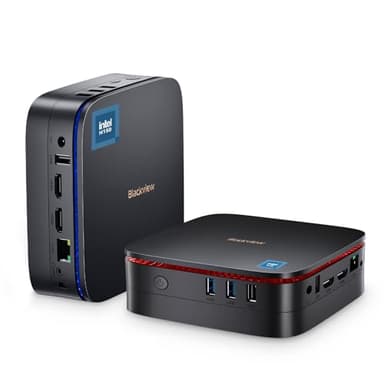 Blackview Mini PC,2025 Intel Twin Lake N150(Βeat Ν97/N100,fino a 3,60 GHz), 16GB RAM 512GB M.2 SSD Gaming PC,4K UHD Dual HDMI, 5G WiFi, Gigabit Ethernet, Mini Computer per Ufficio/Casa