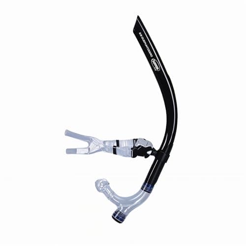 Boccaglio Frontale Nuoto Professionale | Tubo Respiratore Frontale per Allenamento Tecnico e Resistenza in Piscina | Snorkel Stabile e Ergonomico per Nuotatori Agonisti e Amatoriali (Nero)