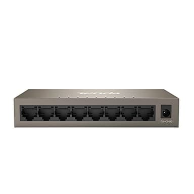 Tenda Switch Ethernet 8 Porte Gigabit TEG1008M, Switch Gigabit 10/100/1000 Mbps, Hub Ethernet, Adatto per Casa e Ufficio, Montaggio Desktop o a Parete, Plug & Play, Struttura in Acciaio