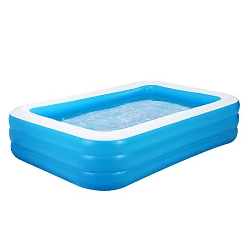 KOOSREEL Piscina Gonfiabile Piscina Piscina Rettangolare Grande Famiglia Giardino Balcone 210 cm x 135 cm x 60 cm