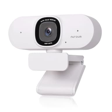 Nuroum Webcam V15-AF con due microfoni a cancellazione di rumore Webcam con messa a fuoco automatica, videochiamate Full HD 1080p, ampio campo visivo, USB Plug&Play per Zoom/Skype/Team
