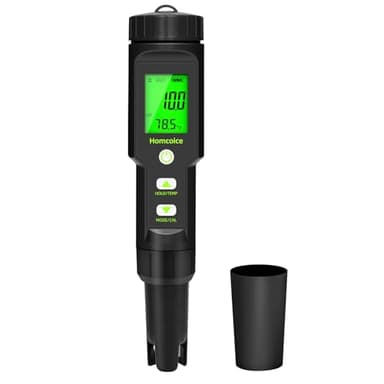 Homcoice Misuratore pH 5 IN 1 Salinità TDS EC Temperatura, Tester pH Acqua IP67 impermeabile 0,01 Tester Qualità Acqua ad alta precisione con funzione ATC