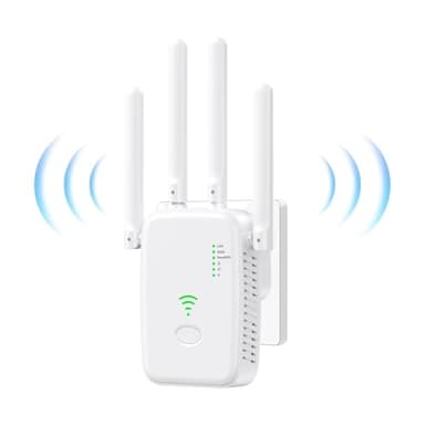 Ripetitore WiFi, Amplificatore Wifi Potente per Casa Estensore WiFi per Casa e Ufficio, Extender WiFi 300Mbps 2.4GHz con Porta LAN,Supporta Modalità Ripetitore/Router/AP