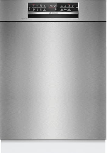 Bosch SMU6ECS12E Serie 6, Lavastoviglie da incasso sottopiano, Home Connect, Extra Clean zone: lavaggio intenso per lo sporco più ostinato, Assistente al lavaggio, Acciaio, 60 cm