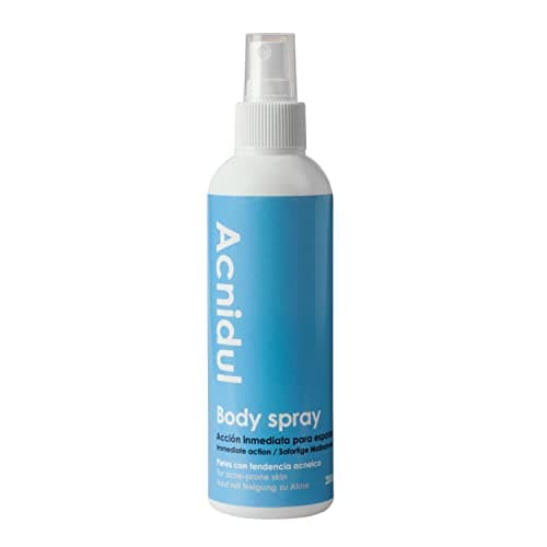 ACNIDUL Body Spray Anti-Acne per la schiena | Riduce la comparsa di brufoli sulla schiena e sul corpo | Pelle morbida e priva di impurità | azione immediata contro punti neri, brufoli e brufoli