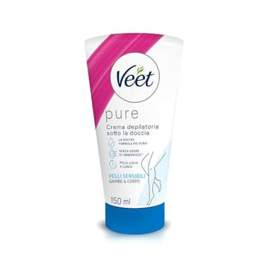 Veet Silk & Fresh Technology Crema Depilatoria Sotto la Doccia per Pelli Sensibili - 150 ml