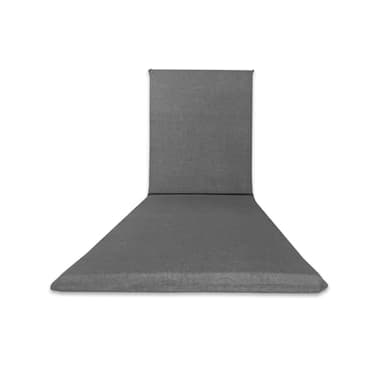 Il Tuo Artigiano Design Cuscino per lettino prendisole tinta unita loneta 190x60x4,5 - Materassino Prendisole made in Italy (Grigio)