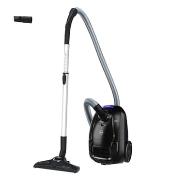 Hoover HE1 Aspirapolvere compatto e potente per pavimenti duri e tappeti, Filtro per la polvere EPA, Capacità del sacco 2,5L, Accessori integrati, Raggio d'azione 7,5m [HEZ107HM]