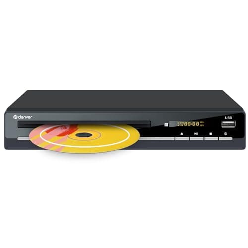 Denver Lettore DVD con HDMI – Upscaling 1080p – Compatibile con Blu-Ray – Porta USB e SCART – Region Free – Lettore HiFi – DVD Lettore per TV – Design Compatto e Facile da Usare