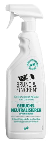 Bruno & Finchen Neutralizzatore di odori | Agisce contro urina, rigetto e feci | Il neutralizzatore odori è perfetto per togliere odore urina gatto ed urina cane | 750 ml