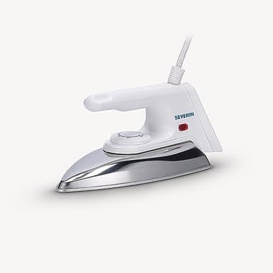 SEVERIN BA 3211 Ferro da stiro a secco da 1200 W e 600 g di peso, Ferro da stiro portatile e leggero con temperatura regolabile, Ferro a secco con piastra in alluminio lucidato