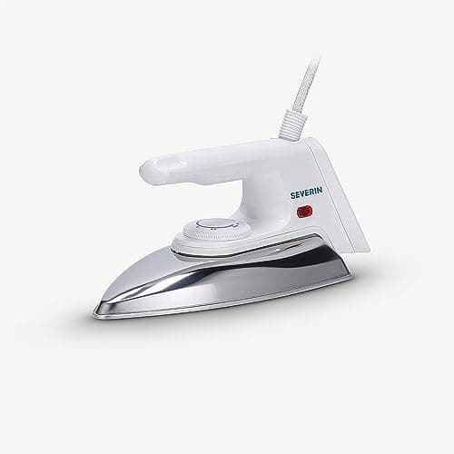 SEVERIN BA 3211 Ferro da stiro a secco da 1200 W e 600 g di peso, Ferro da stiro portatile e leggero con temperatura regolabile, Ferro a secco con piastra in alluminio lucidato