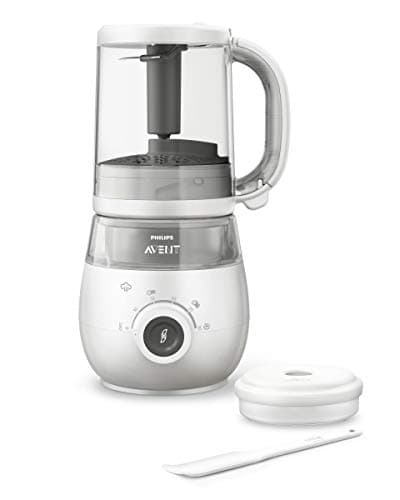 B07FN4CL35– Philips Avent SCF883/01 EasyPappa Plus 4 in 1 Cuocipappa Multifunzione, Cuoci a Vapore, Frulla, Scongela e Riscalda in un Recipiente, 1 litro, Bianco/Grigio