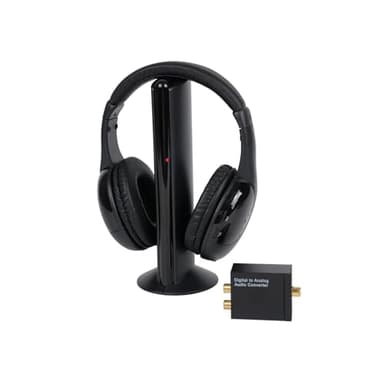 Queemie Cuffie TV Senza Fili, Radio FM, Monitor Senza Fili, Cuffie Senza Fili Con Decoder Digitale, Cuffie Senza Fili Over-Ear Per Adulti E Anziani, Compatibile Con Computer TV