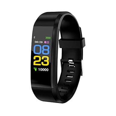 Orologio intelligente Fitness Tracker con frequenza cardiaca Bracciale pressione sanguigna Braccialetto Bluetooth Smart Band per la forma per bit Orologio intelligente per donne uomini (BLACK)