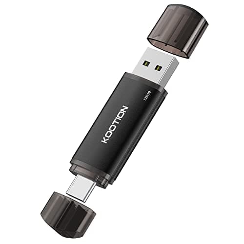 KOOTION Chiavetta USB tipo C 128GB Pendrive USB 2.0 OTG Memory Stick 2 in 1 Flash Drive per PC/Laptop/Notebook, Telefono Cellulare con USB-C