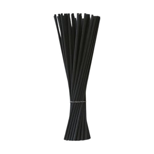 FuzlPnag 50 Pezzi Bastoncini per Diffusori,bastoncini in legno di rattan-bastoncini per diffusore di aromi di oli essenzialiBastoncini Legno per Diffusore(Nero)