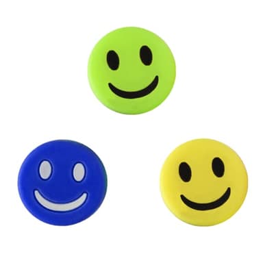 FYACCD Ammortizzatore per Racchetta Tennis, 3 Pezzi Ammortizzatore in Silicone per Racchetta, Ammortizzatore da Tennis, Tennis in Silicone Sorridente Ammortizzatore