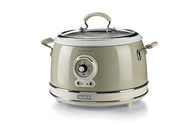 Ariete 2904 Rice Cooker - Cuociriso Elettrico con bowl in ceramica - Sushi fatto in casa - Multicooker - Linea Vintage - 1,8 L - 700 W - Beige