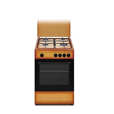 Nikkei SN554BG - Cucina a gas 4 fuochi con forno a gas 50x50 cm colore Terra di Francia