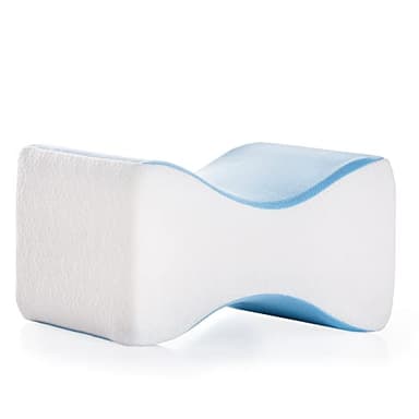 Linenspa cuscino per ginocchia ergonomico in gel di Memory Foam – cuscino gambe per chi dorme su un lato