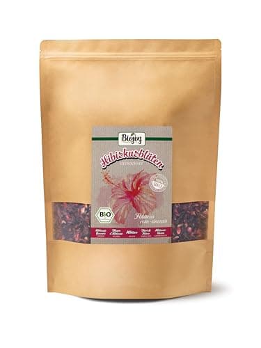 Biojoy Fiori di Ibisco Biologici (500 g), essiccati e interi, ideale per Tisana (Hibiscus rosa-sinensis)