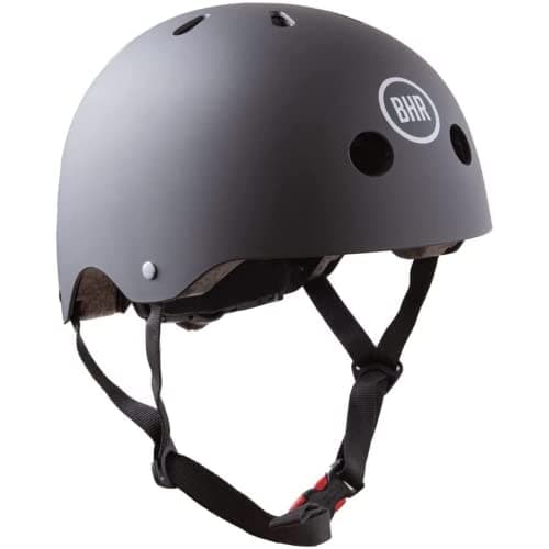 Casco per Monopattino e Scooter Elettrici BHR 817 SPORT | Made in EU & Omologato CE | Casco per Bicicletta, BMX, Skateboard, Pattinaggio | Bambini, Adolescenti & Adulti | NERO OPACO | L