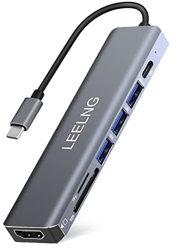 Hub USB C per MacBook,7 in 1 Adattatore MAC Adattatore USB C USB con HDMI,Lettore Schede SD/TF,Docking Station USB C per Computer/MacBook Pro Air/iPad/Surface/Samsung/Steam Deck/RogAlly/Type C