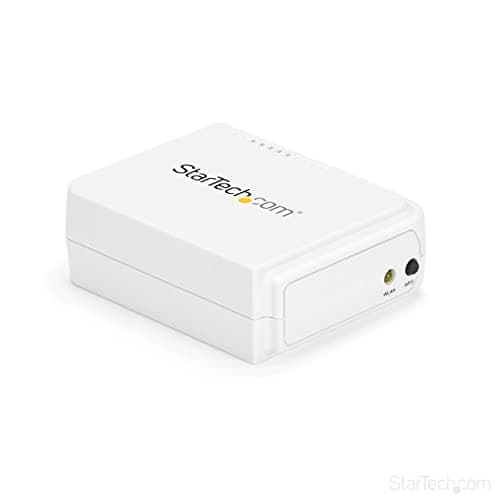 StarTech.com Server di Stampa Wireless N ad 1 porta USB con porta ethernet 10/100 Mbps - WiFi Print Server USB - 802.11 b/g/n (PM1115UWEU)