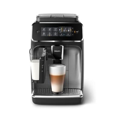 Philips EP3246/70 - 3200 Series Macchina da Caffè Automatica - Montalatte LatteGo, Macine in ceramica, 5 Bevande, Display Touch Intuitivo, AcquaClean, Argento